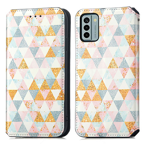 Coque Portefeuille Motif Fantaisie Livre Cuir Etui Clapet S02D pour Nokia G22 Blanc