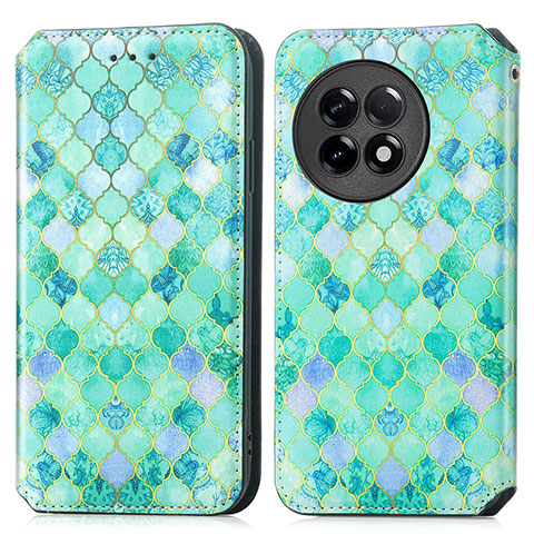 Coque Portefeuille Motif Fantaisie Livre Cuir Etui Clapet S02D pour OnePlus 11R 5G Vert