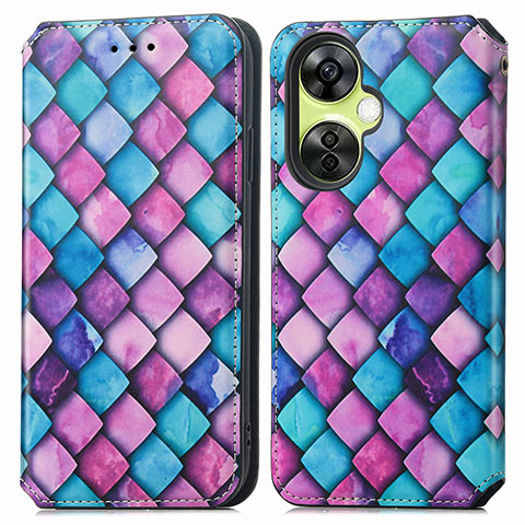 Coque Portefeuille Motif Fantaisie Livre Cuir Etui Clapet S02D pour OnePlus Nord CE 3 5G Violet