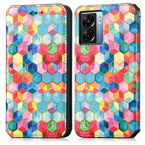 Coque Portefeuille Motif Fantaisie Livre Cuir Etui Clapet S02D pour Oppo A56S 5G Mixte