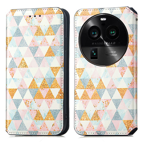 Coque Portefeuille Motif Fantaisie Livre Cuir Etui Clapet S02D pour Oppo Find X6 5G Blanc