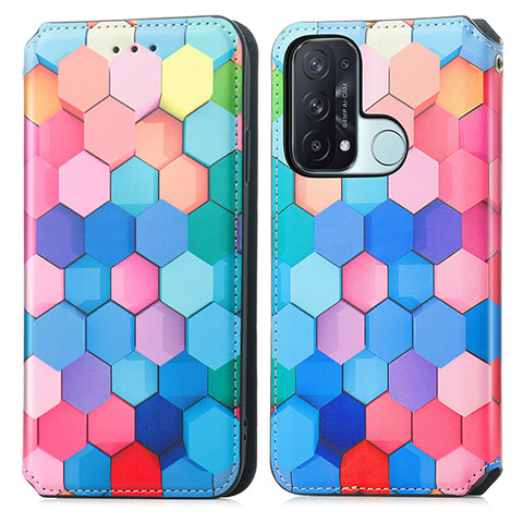 Coque Portefeuille Motif Fantaisie Livre Cuir Etui Clapet S02D pour Oppo Reno5 A Colorful