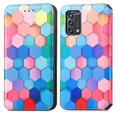 Coque Portefeuille Motif Fantaisie Livre Cuir Etui Clapet S02D pour Oppo Reno6 Lite Colorful