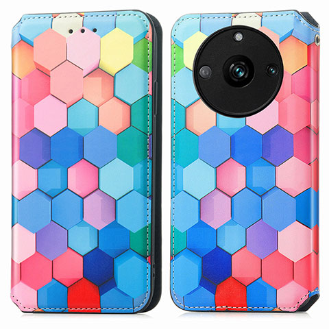 Coque Portefeuille Motif Fantaisie Livre Cuir Etui Clapet S02D pour Realme 11 Pro+ Plus 5G Colorful