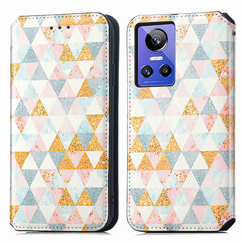 Coque Portefeuille Motif Fantaisie Livre Cuir Etui Clapet S02D pour Realme GT Neo3 5G Blanc