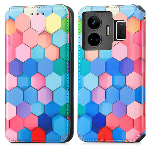 Coque Portefeuille Motif Fantaisie Livre Cuir Etui Clapet S02D pour Realme GT Neo5 240W 5G Colorful