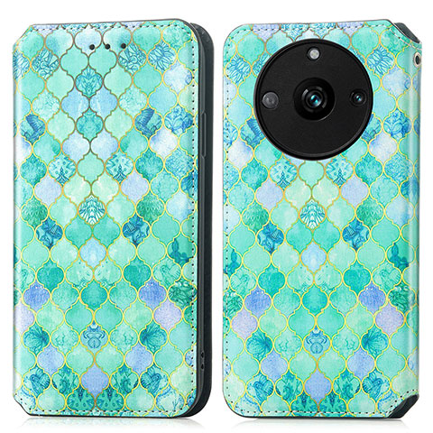 Coque Portefeuille Motif Fantaisie Livre Cuir Etui Clapet S02D pour Realme Narzo 60 5G Vert