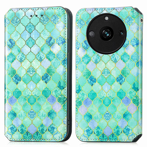 Coque Portefeuille Motif Fantaisie Livre Cuir Etui Clapet S02D pour Realme Narzo 60 Pro 5G Vert