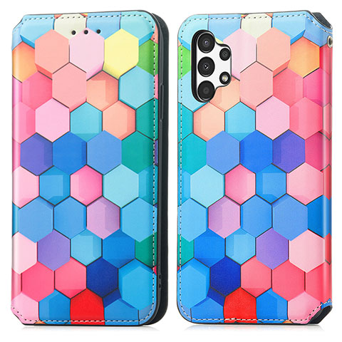 Coque Portefeuille Motif Fantaisie Livre Cuir Etui Clapet S02D pour Samsung Galaxy A13 4G Colorful