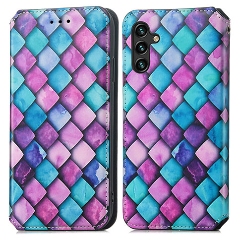 Coque Portefeuille Motif Fantaisie Livre Cuir Etui Clapet S02D pour Samsung Galaxy A13 5G Violet