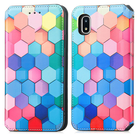 Coque Portefeuille Motif Fantaisie Livre Cuir Etui Clapet S02D pour Samsung Galaxy A20 SC-02M SCV46 Colorful