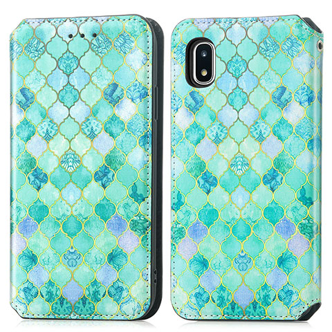 Coque Portefeuille Motif Fantaisie Livre Cuir Etui Clapet S02D pour Samsung Galaxy A20 SC-02M SCV46 Vert