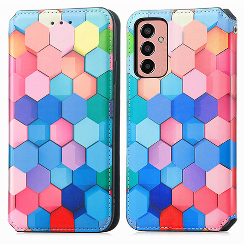 Coque Portefeuille Motif Fantaisie Livre Cuir Etui Clapet S02D pour Samsung Galaxy F13 4G Colorful