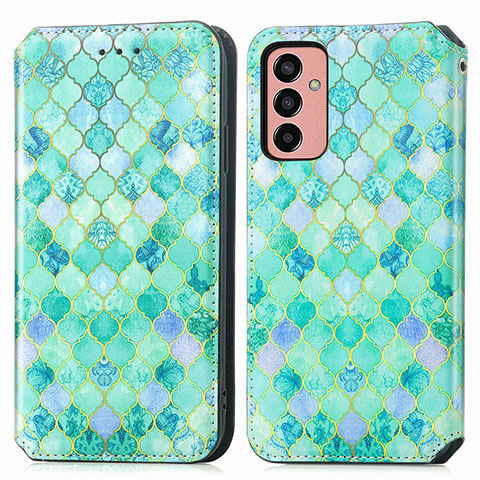 Coque Portefeuille Motif Fantaisie Livre Cuir Etui Clapet S02D pour Samsung Galaxy M13 4G Vert