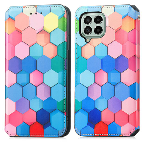 Coque Portefeuille Motif Fantaisie Livre Cuir Etui Clapet S02D pour Samsung Galaxy M53 5G Colorful