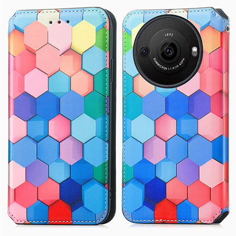 Coque Portefeuille Motif Fantaisie Livre Cuir Etui Clapet S02D pour Sharp Aquos R8 Pro Colorful