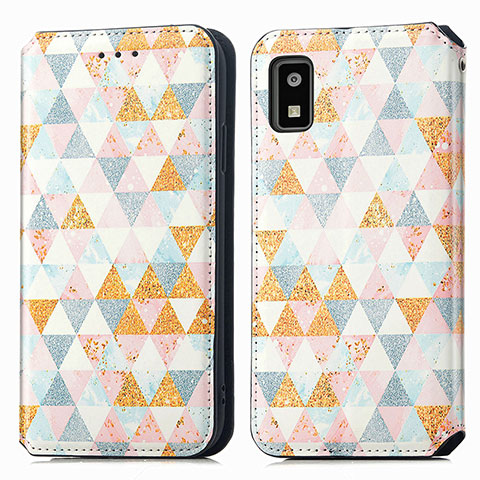 Coque Portefeuille Motif Fantaisie Livre Cuir Etui Clapet S02D pour Sharp Aquos wish3 Blanc