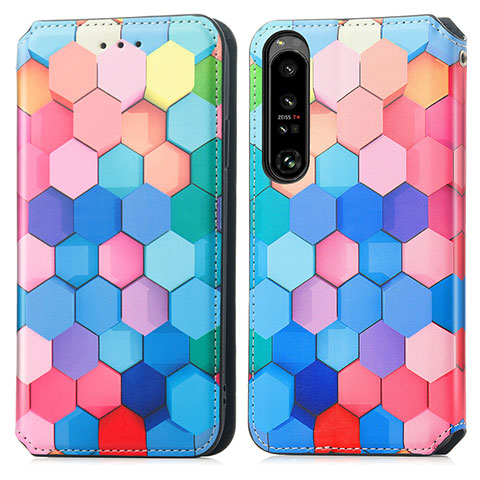 Coque Portefeuille Motif Fantaisie Livre Cuir Etui Clapet S02D pour Sony Xperia 1 IV SO-51C Colorful