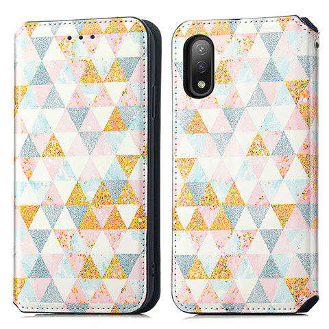 Coque Portefeuille Motif Fantaisie Livre Cuir Etui Clapet S02D pour Sony Xperia Ace II Blanc