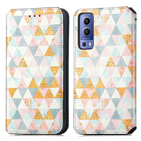 Coque Portefeuille Motif Fantaisie Livre Cuir Etui Clapet S02D pour Vivo iQOO Z3 5G Blanc