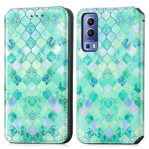 Coque Portefeuille Motif Fantaisie Livre Cuir Etui Clapet S02D pour Vivo iQOO Z3 5G Vert