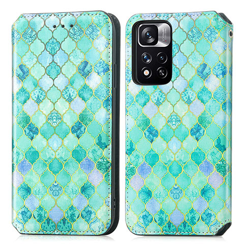 Coque Portefeuille Motif Fantaisie Livre Cuir Etui Clapet S02D pour Xiaomi Mi 11i 5G (2022) Vert