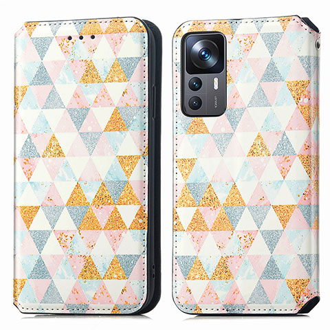 Coque Portefeuille Motif Fantaisie Livre Cuir Etui Clapet S02D pour Xiaomi Mi 12T 5G Blanc