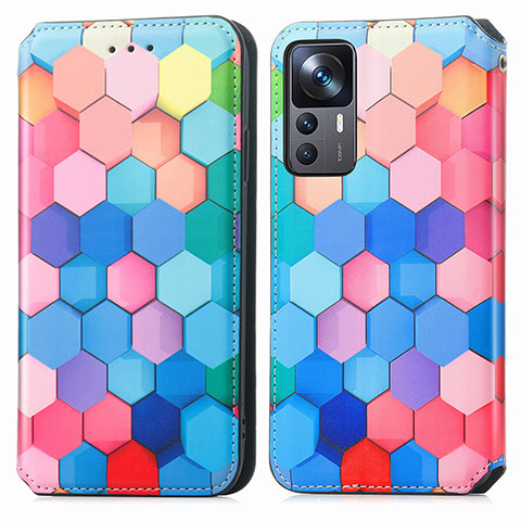 Coque Portefeuille Motif Fantaisie Livre Cuir Etui Clapet S02D pour Xiaomi Mi 12T Pro 5G Colorful