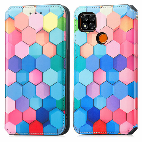 Coque Portefeuille Motif Fantaisie Livre Cuir Etui Clapet S02D pour Xiaomi POCO C31 Colorful