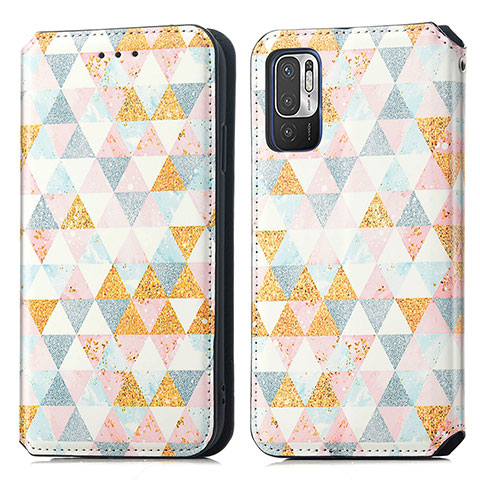 Coque Portefeuille Motif Fantaisie Livre Cuir Etui Clapet S02D pour Xiaomi POCO M3 Pro 5G Blanc