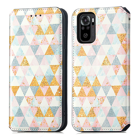 Coque Portefeuille Motif Fantaisie Livre Cuir Etui Clapet S02D pour Xiaomi Poco M5S Blanc