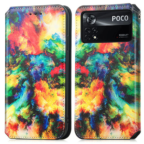 Coque Portefeuille Motif Fantaisie Livre Cuir Etui Clapet S02D pour Xiaomi Poco X4 Pro 5G Mixte