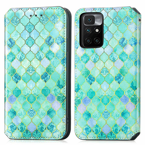 Coque Portefeuille Motif Fantaisie Livre Cuir Etui Clapet S02D pour Xiaomi Redmi 10 (2022) Vert