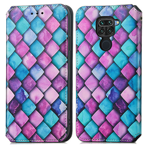 Coque Portefeuille Motif Fantaisie Livre Cuir Etui Clapet S02D pour Xiaomi Redmi 10X 4G Violet