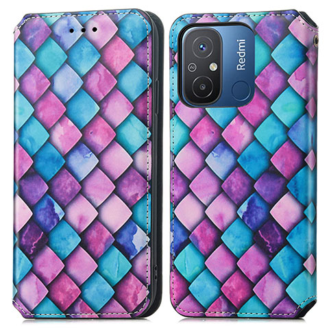 Coque Portefeuille Motif Fantaisie Livre Cuir Etui Clapet S02D pour Xiaomi Redmi 11A 4G Violet