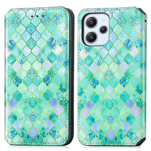 Coque Portefeuille Motif Fantaisie Livre Cuir Etui Clapet S02D pour Xiaomi Redmi 12 4G Vert