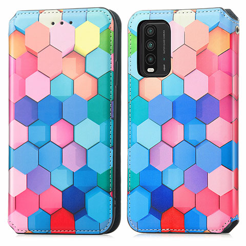 Coque Portefeuille Motif Fantaisie Livre Cuir Etui Clapet S02D pour Xiaomi Redmi 9 Power Colorful