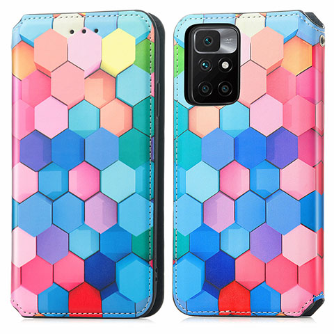 Coque Portefeuille Motif Fantaisie Livre Cuir Etui Clapet S02D pour Xiaomi Redmi Note 11 4G (2021) Colorful