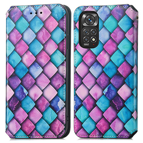 Coque Portefeuille Motif Fantaisie Livre Cuir Etui Clapet S02D pour Xiaomi Redmi Note 11 Pro 4G Violet