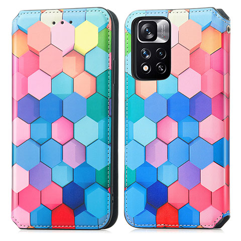 Coque Portefeuille Motif Fantaisie Livre Cuir Etui Clapet S02D pour Xiaomi Redmi Note 11 Pro+ Plus 5G Colorful