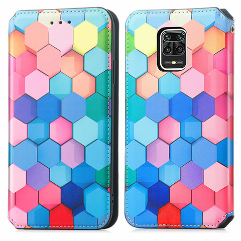 Coque Portefeuille Motif Fantaisie Livre Cuir Etui Clapet S02D pour Xiaomi Redmi Note 9 Pro Max Colorful