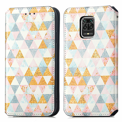 Coque Portefeuille Motif Fantaisie Livre Cuir Etui Clapet S02D pour Xiaomi Redmi Note 9S Blanc