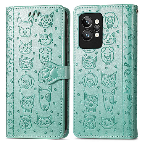 Coque Portefeuille Motif Fantaisie Livre Cuir Etui Clapet S03D pour Realme GT2 Pro 5G Vert