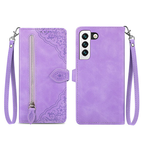 Coque Portefeuille Motif Fantaisie Livre Cuir Etui Clapet S03D pour Samsung Galaxy S21 5G Violet