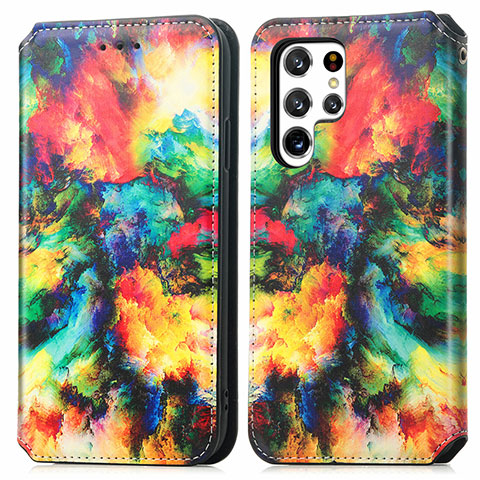 Coque Portefeuille Motif Fantaisie Livre Cuir Etui Clapet S03D pour Samsung Galaxy S23 Ultra 5G Mixte