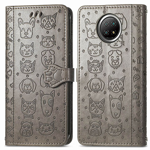 Coque Portefeuille Motif Fantaisie Livre Cuir Etui Clapet S03D pour Xiaomi Mi 10i 5G Gris