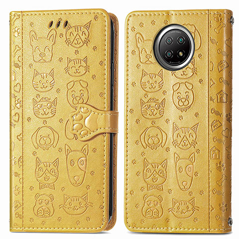 Coque Portefeuille Motif Fantaisie Livre Cuir Etui Clapet S03D pour Xiaomi Mi 10i 5G Jaune