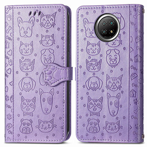 Coque Portefeuille Motif Fantaisie Livre Cuir Etui Clapet S03D pour Xiaomi Mi 10i 5G Violet