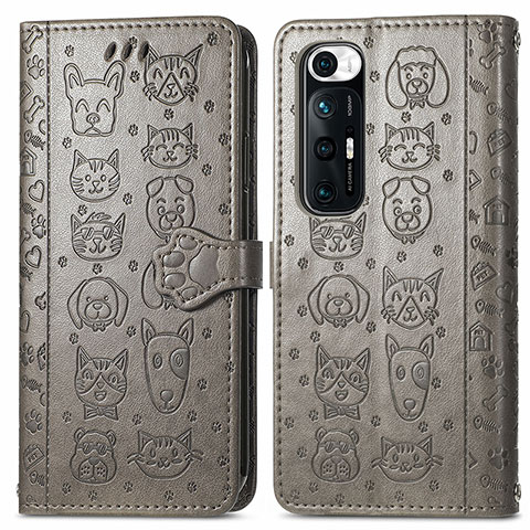 Coque Portefeuille Motif Fantaisie Livre Cuir Etui Clapet S03D pour Xiaomi Mi 10S 5G Gris