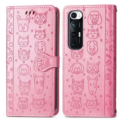 Coque Portefeuille Motif Fantaisie Livre Cuir Etui Clapet S03D pour Xiaomi Mi 10S 5G Rose